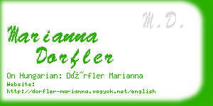 marianna dorfler business card